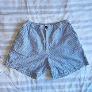 Men’s Chubbies Blue Seersucker Shorts S